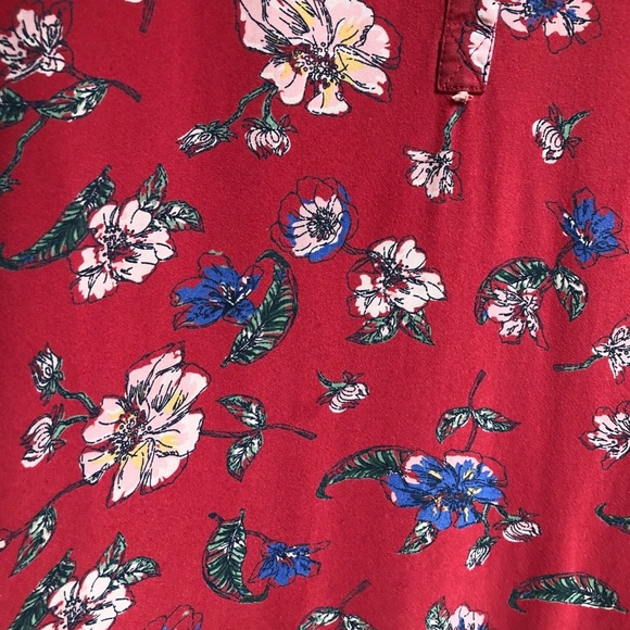 Avaasa Floral Kurta Tunic Top Roll Sleeves Long Length Shirt Slit Sides Women M - Picture 13 of 13